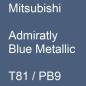 Preview: Mitsubishi, Admiratly Blue Metallic, T81 / PB9.